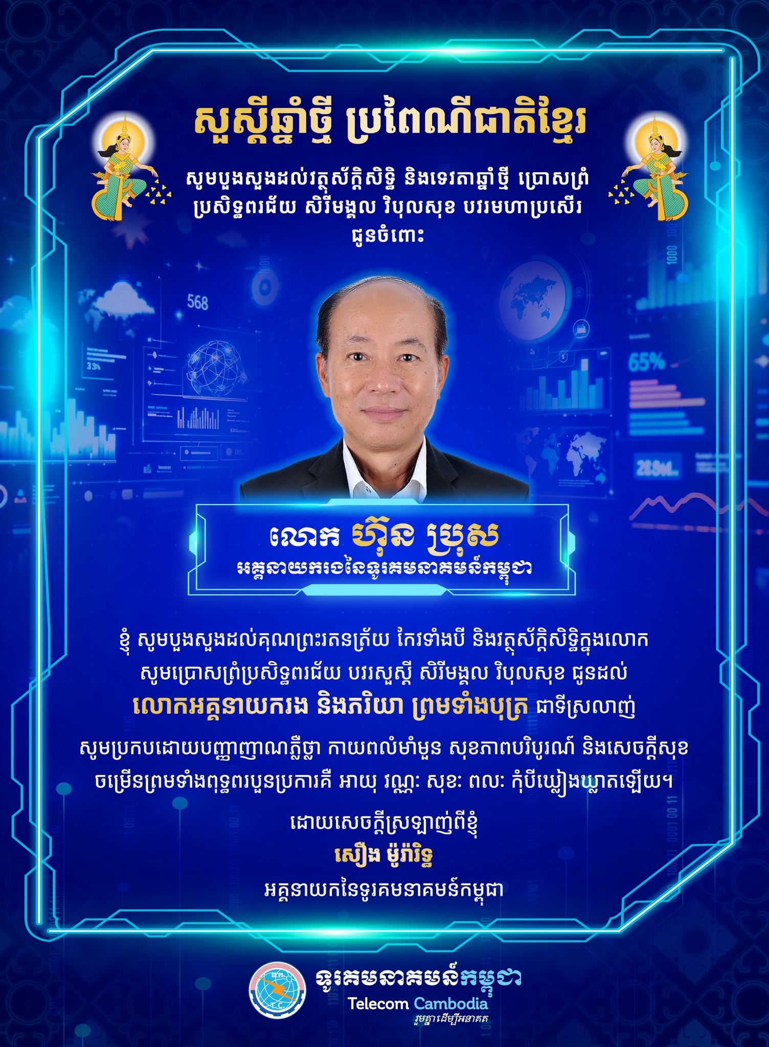 ក្នុងឱកាសចូលឆ្នាំថ្មី ប្រពៃណីជាតិខ្មែរ ឆ្នាំមមី អដ្ឋស័ក ព.ស.២៥៧០ ខាងមុខនេះ